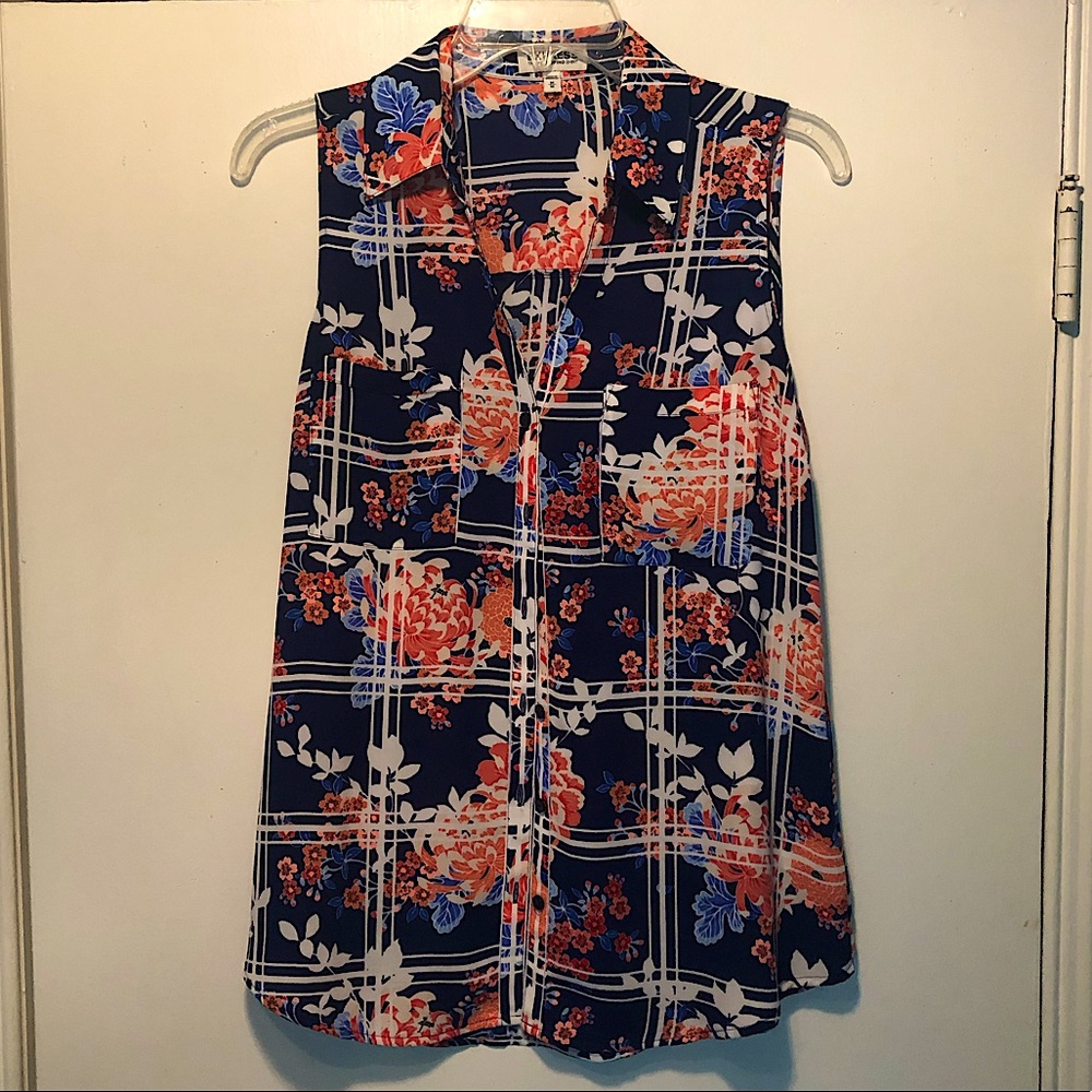 Express Sleeveless Button Up